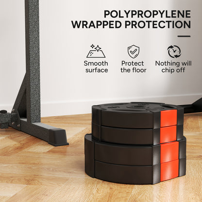 Weight Plates Set, with Two 5kg and Two 2.5kg weights, Black
