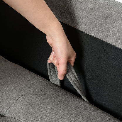 3 Seater Storage Sofa, Fabric Couch with Hidden Under Seat Storage, Thick Cushions