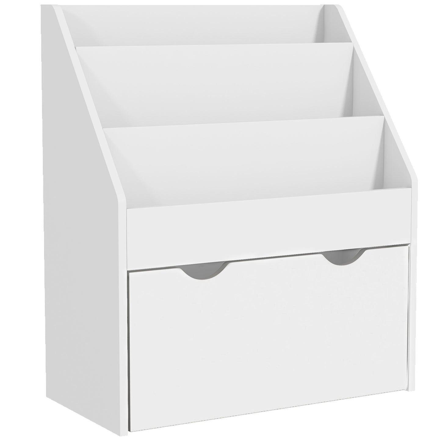 Bookcase for Kids with Shelves, Drawer, Bookcase for Bedroom, Playroom, White