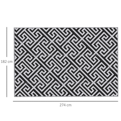 182 x 274 cm(6x9ft) Outdoor Rug Reversible Mat Plastic Straw Rug Portable RV Camping Mat for Garden Deck Picnic Indoor