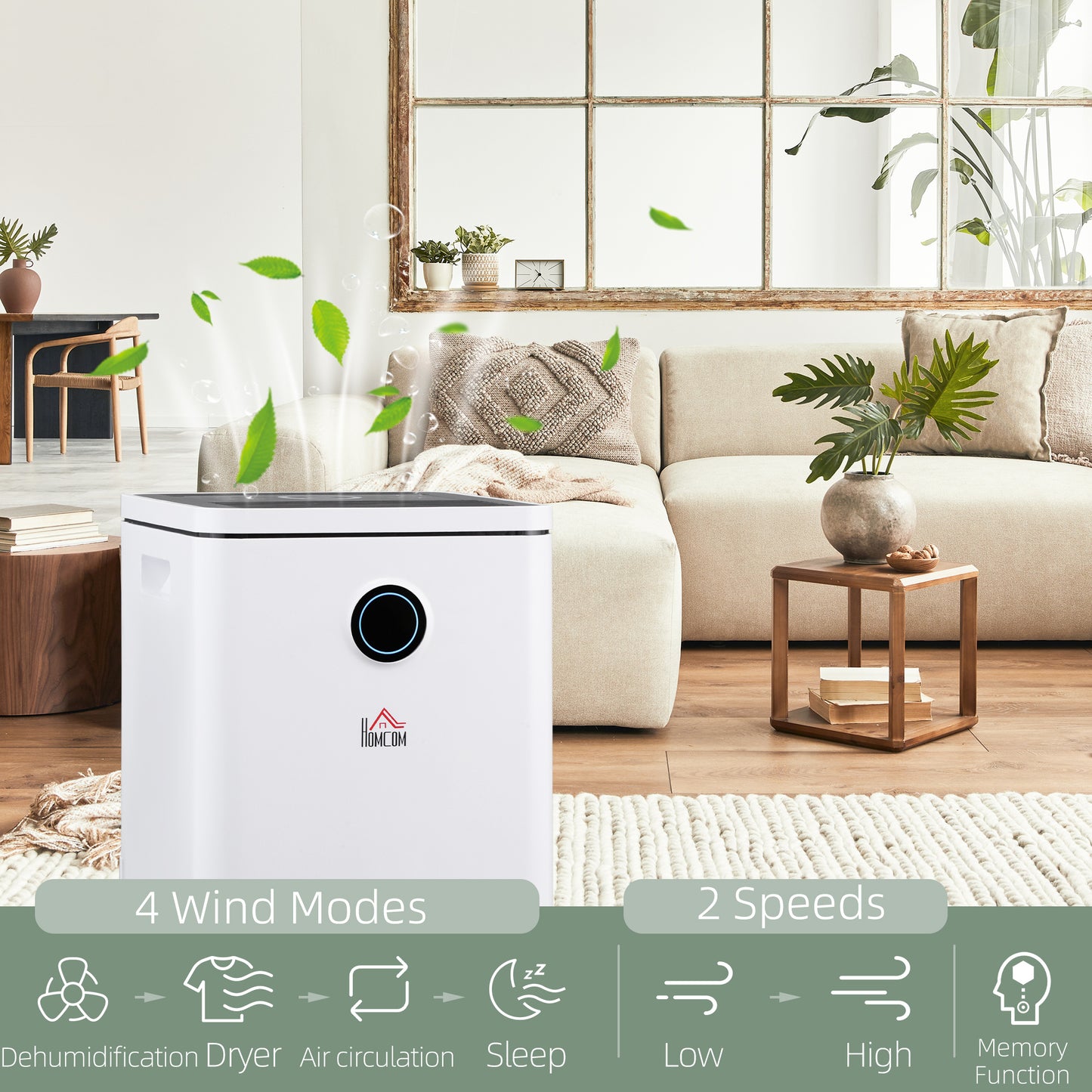 10L/Day Dehumidifier with WiFi Smart App Control, 2.5L Water Tank, Digital Display, Sleep Mode, 24H Timer