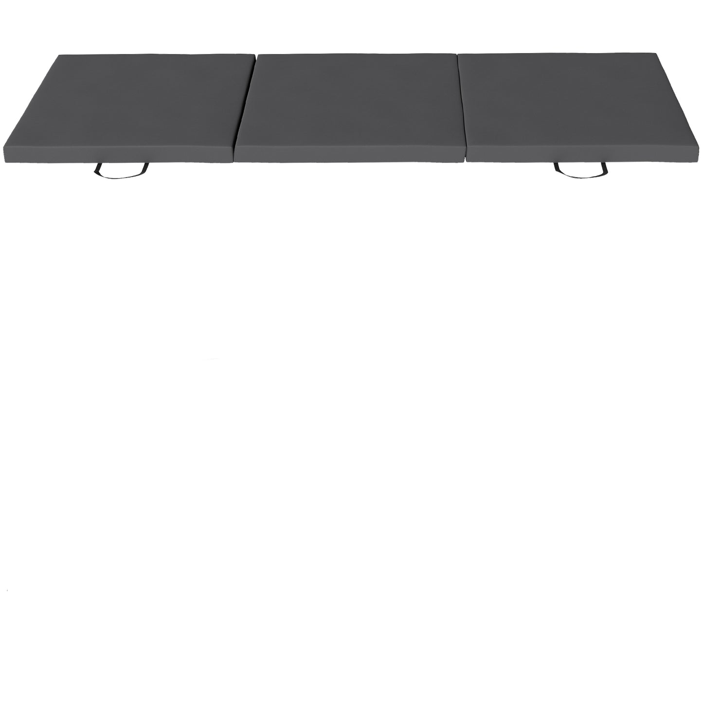 Gymnastics Mat, Tri-Fold Crash Exercise Pad, 6FT 2" Thick Foldable Workout Mat with Handles for Home Training, Grey