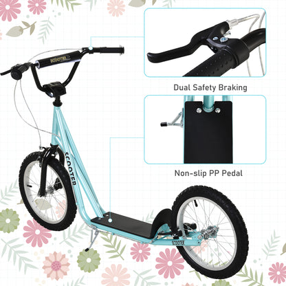 Kick Scooters for Kids with Adjustable Height, Anti-Slip Deck, Dual Brakes, Rubber Tyres