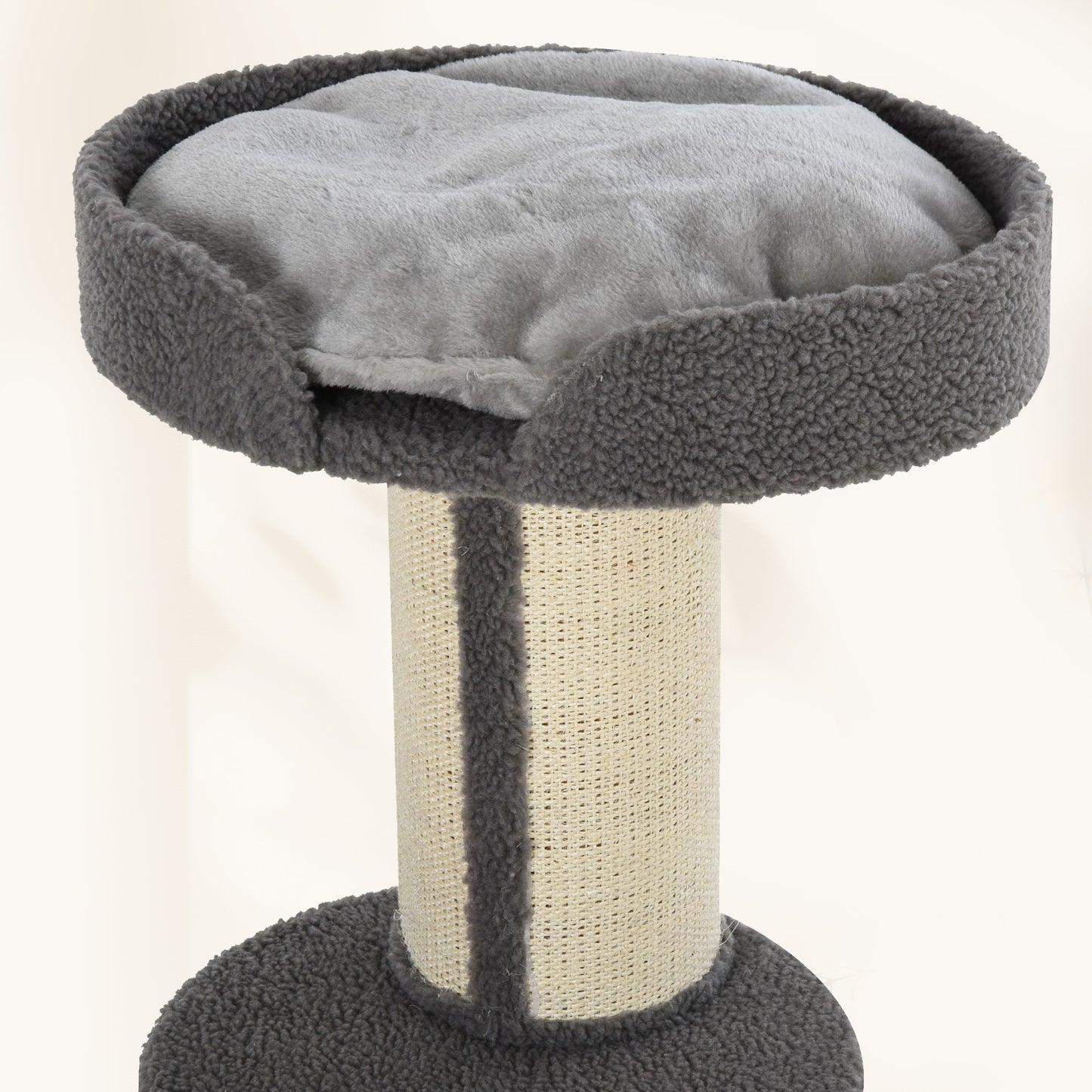 91cm Cat Tree, Cat Tower with Scratching Post, Bed, Perch, Removable Cushion for Indoor Kittens, Grey