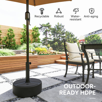 Round Garden Parasol Base, Garden Umbrella Stand Heavy Duty Parasol Base, Filled Up to 20kg with Stand or 18kg