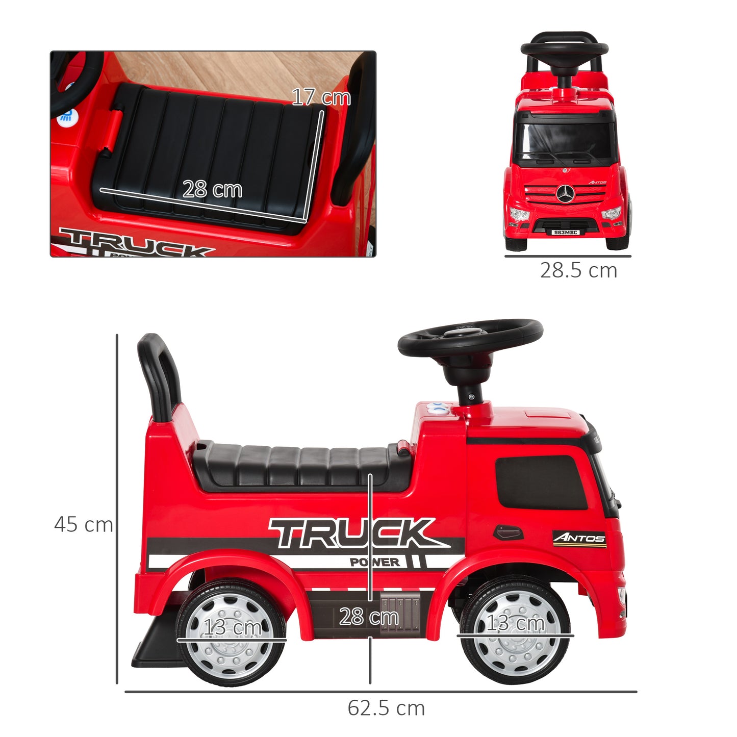 Compatible Kids Ride On Car Truck Mercedes Benz Licensed Toddler Foot To Floor Slider w/Under Seat Storage for 12