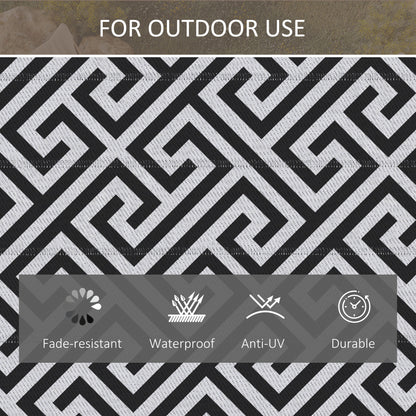 Outdoor Rug Reversible Mat Plastic Straw Rug Portable RV Camping Mat for Garden Deck Picnic Indoor, 121 x 182 cm (4 x 6 ft)
