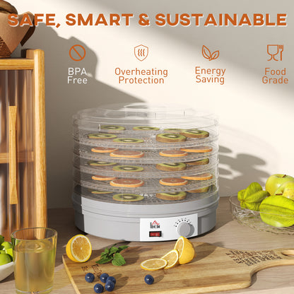 5 Tier Food Dehydrator, 245W Food Dryer Machine with Adjustable Temperature Control for Drying Fruit, Meat, Vegetable