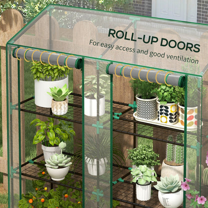 46 x 143cm Three-Shelf Mini Greenhouse - Clear