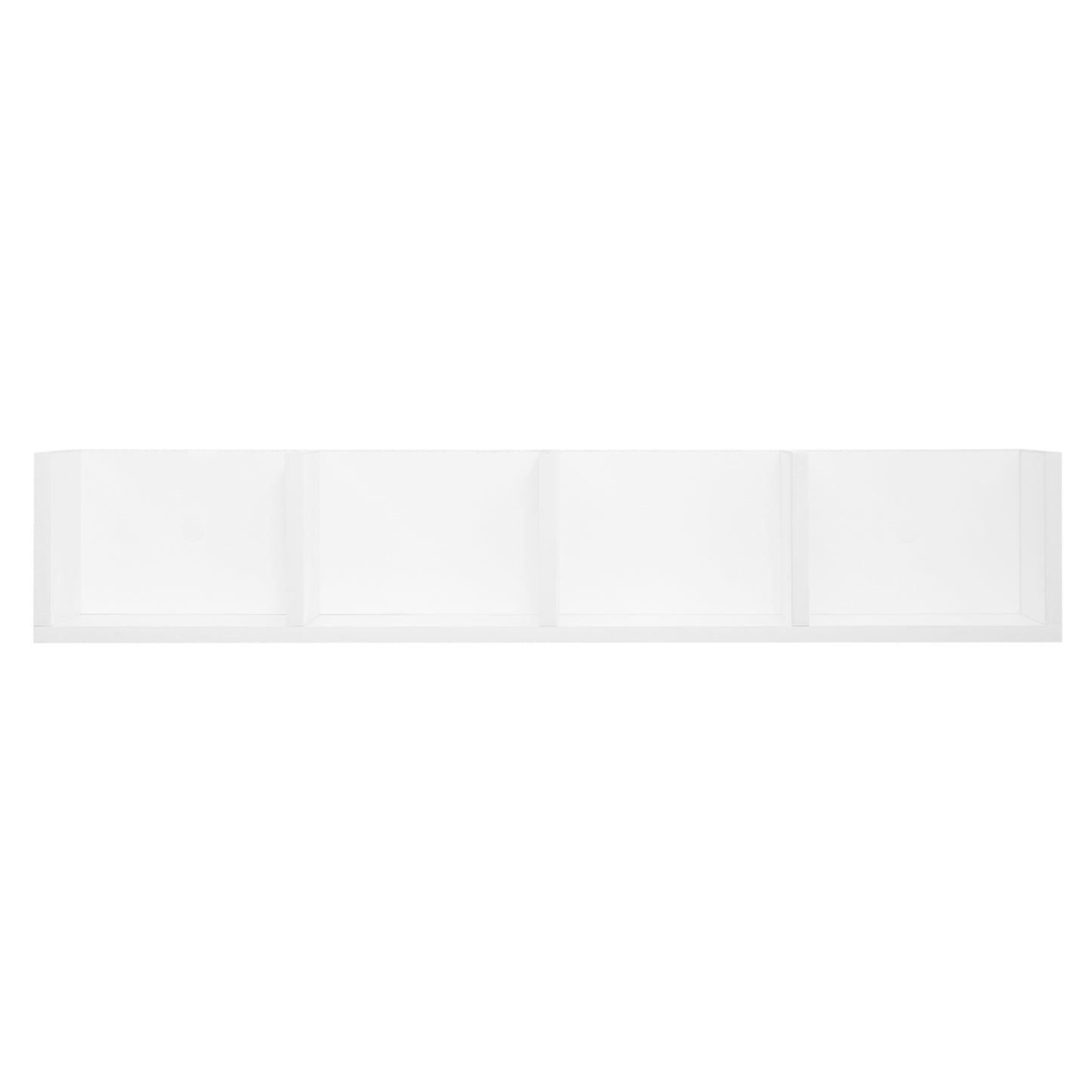 Wall-Mounted Media Storage Shelf – White