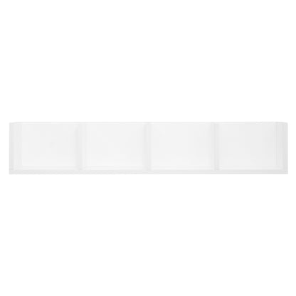 Wall-Mounted Media Storage Shelf – White