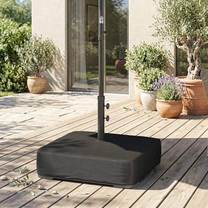Garden Parasol Base 80 kg Sand Filled Heavy Duty Stand for Cantilever Umbrellas and 48 mm Poles Black