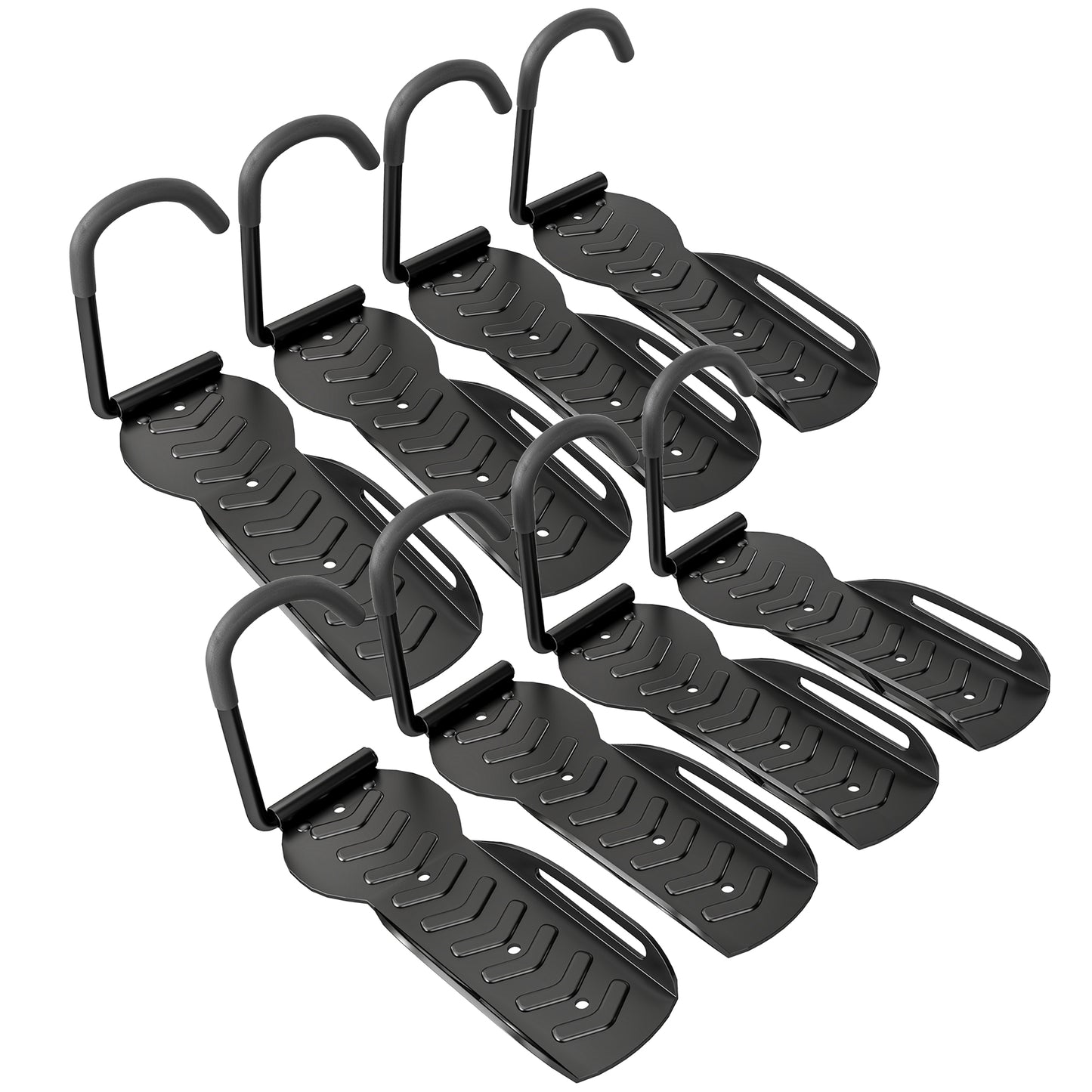 8 Pack Bike Rack, Wall Mounted Bicycle Hanger Hook, Foldable Garage Bike Wall Rack