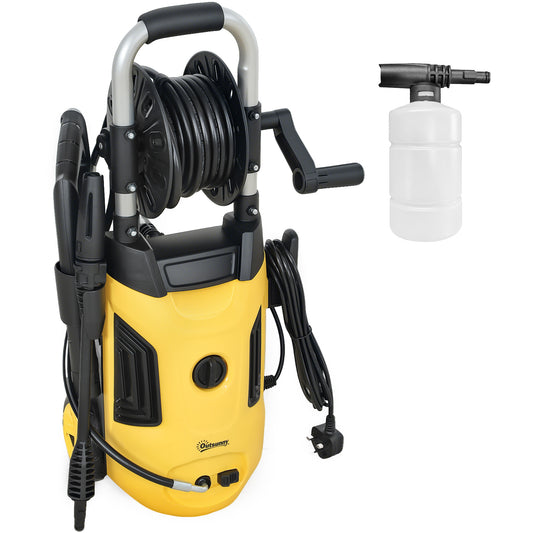 1800W High Pressure Washer, 150 Bar Pressure, 420 L/h Flow, Portable Power Washer Jet Wash Cleaner with Adjustable Nozzle