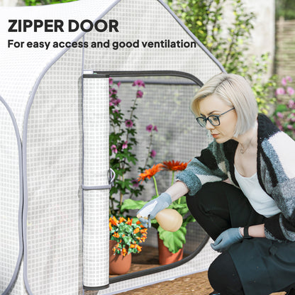 150 x 148cm Pop-Up Greenhouse - White