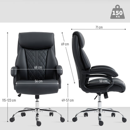 Executive Office Chair with Spring Padding - Black