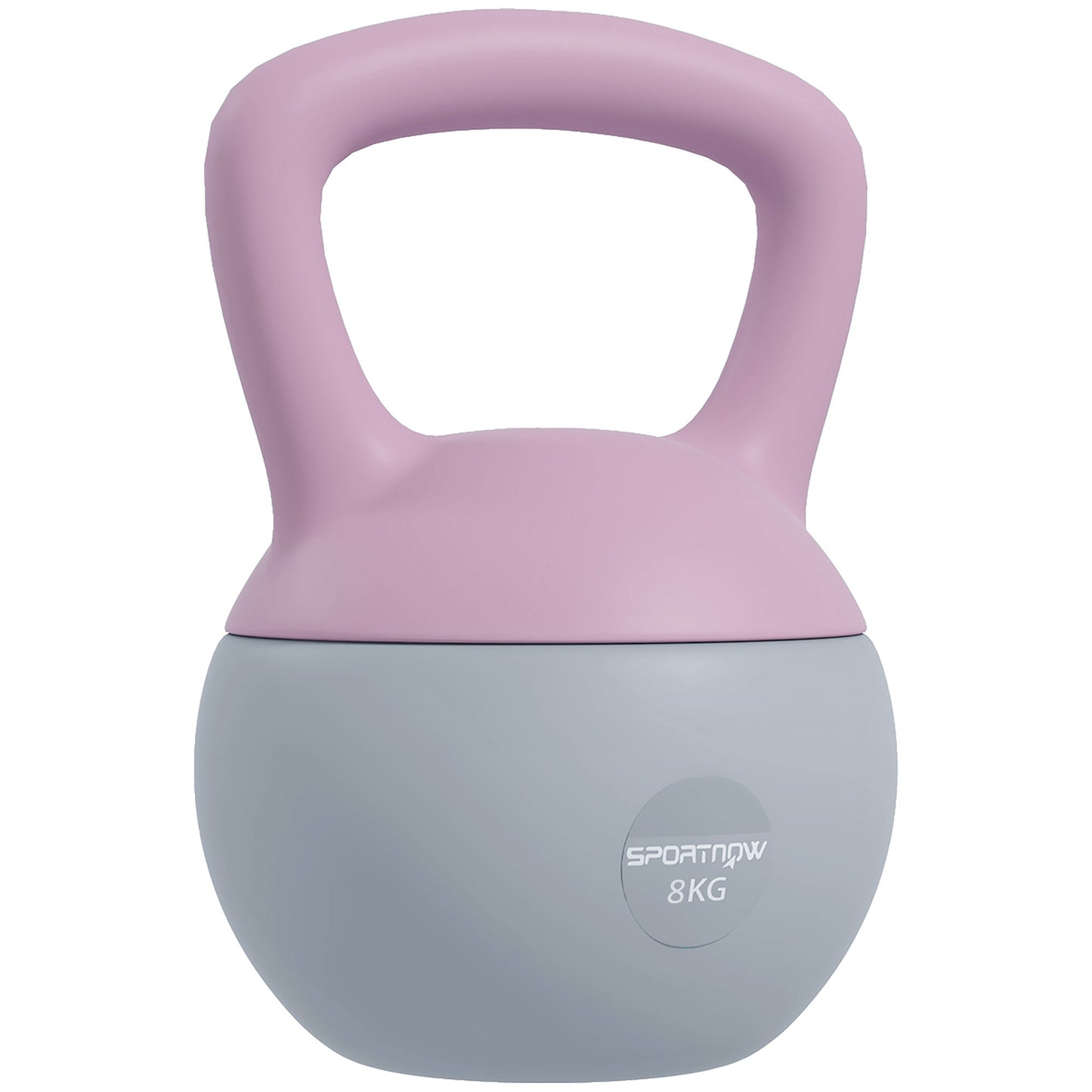 8KG Soft Kettlebell, Kettlebell with Non-Slip Handle for Home Gym, Weight Lifting, Strength Training, Purple/Grey
