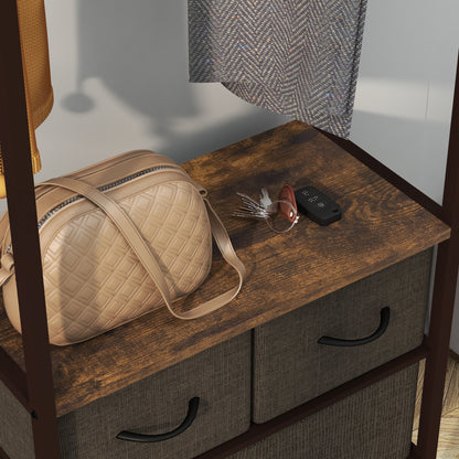 Compact Clothes Rail, with Drawers and Shelf