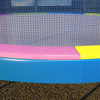 12FT Trampoline Spring Cover, Plastic Trampoline Pad Replacement with Elastic Cord, Waterproof