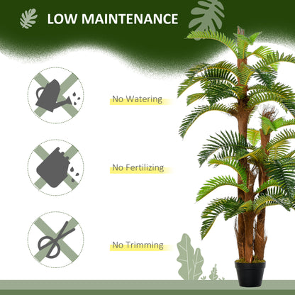 Artificial Plant Tropical Fern in Pot, Fake Plants for Home Indoor Decor, 150cm, Green