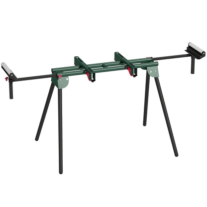 Universal Mitre Saw Stand with Adjustable Rollers and Support Arms, Portable Miter Saw Stand with Folding Legs