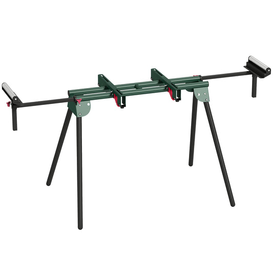 Universal Mitre Saw Stand with Adjustable Rollers and Support Arms, Portable Miter Saw Stand with Folding Legs