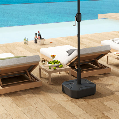 Square Garden Parasol Base, Garden Umbrella Stand Heavy Duty Parasol Base, Filled Up to 25kg with Sand or 20kg