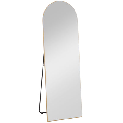 150cm Arched Full Length Mirror - Gold Tone