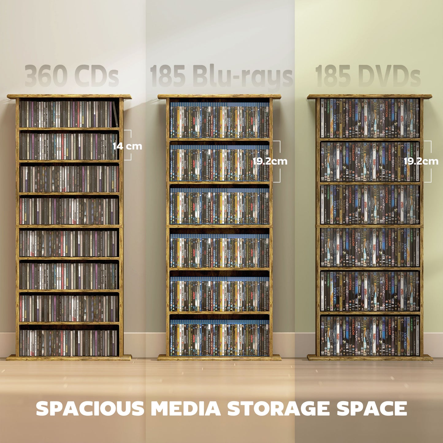 360 CD Storage Unit - Rustic Brown