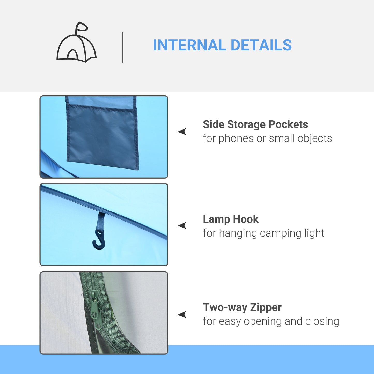 4 Person Pop-up Camping Tent, Family Dome Tent with Ground Sheet, 4 Windows and Portable Carry Bag for Beach Outdoor Trip