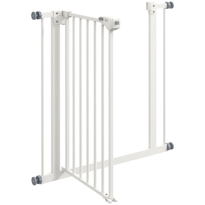 Adjustable Safety Gate w/ One Extensions, Four Adjustable Screws, White