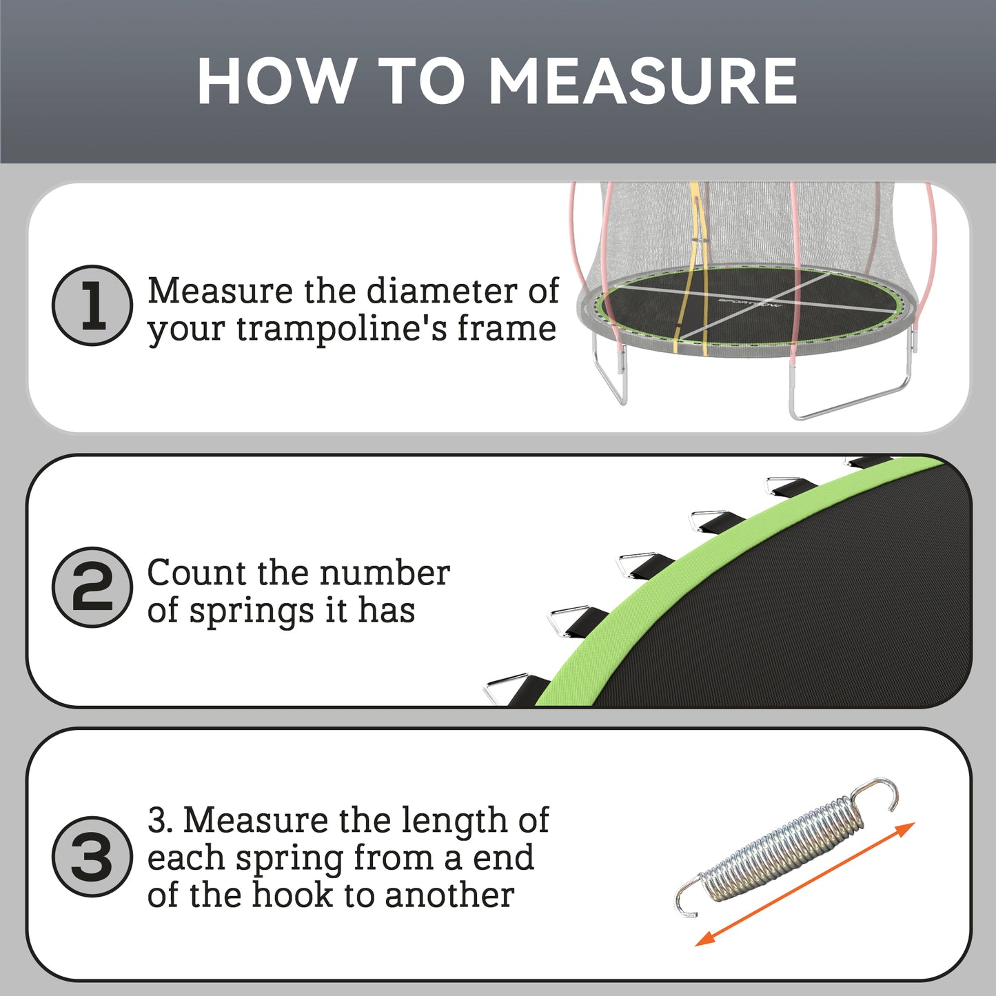 Trampoline Replacement Mat with Spring Pull Tool, 42 V-Hooks, for 8ft Trampoline using 14cm Springs, Green