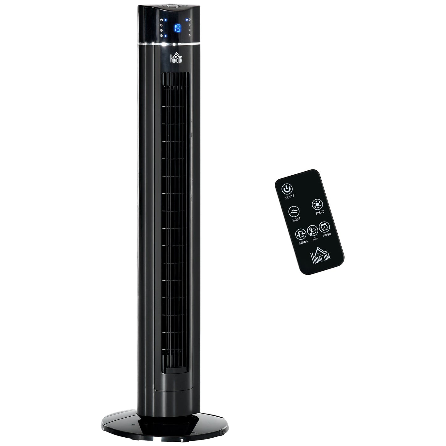 Anion Tower Fan for Bedroom, 42 inch, 6 m/s Powerful Velocity, Standing Floor Fan with 60° Oscillating, 3 Modes, 3 Speeds