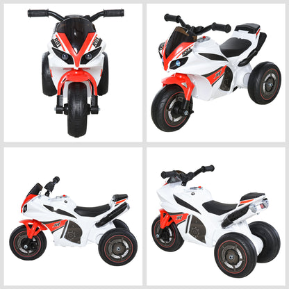 Kids Ride-On Police Bike 3-Wheel Vehicle w/ Music Lights Seat Handlebars Toddler NO POWER Child Learning Fun Development 18-3
