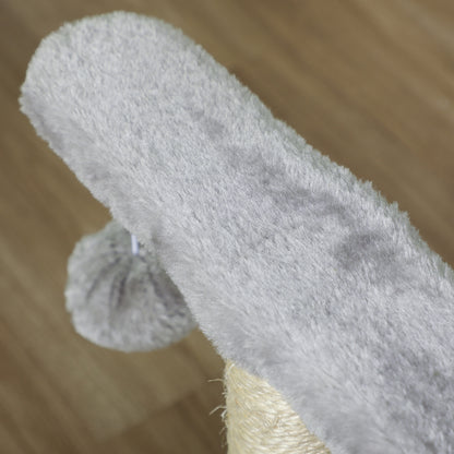 Cat Tree, Cat Tower for Kittens with Rotatable Top Bar, Sisal Scratching Post, Tunnel, Dangling Balls - Grey