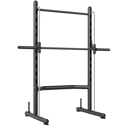 Adjustable Squat Rack, with Pull Up Bar, Barbell Bar for Home Gym