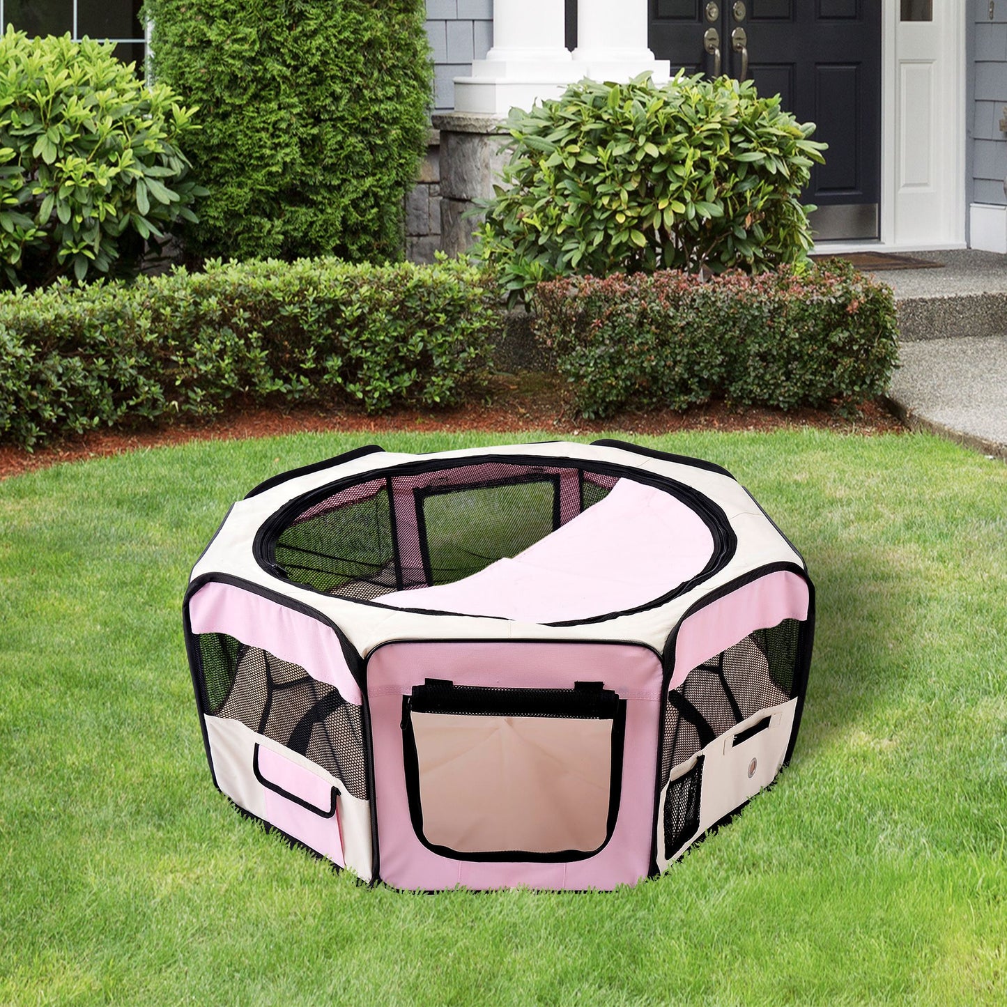 600D Oxford Soft Fabric Kennel, Portable Lightweight Cat Dog Playpen