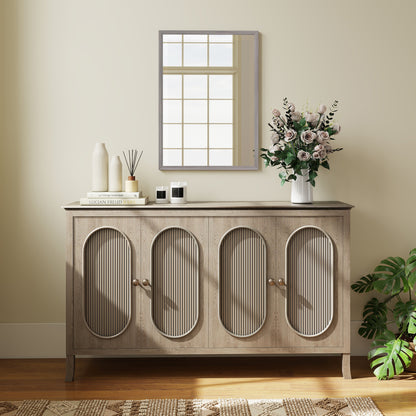 Wall Bathroom Mirror, 50 x 70 cm Wall-Mounted Mirror for Living Room, Bedroom, Hallway, Grey