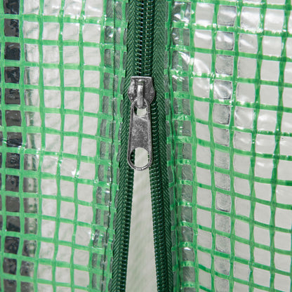100 x 50 x 150cm Tomato Greenhouse Steel Frame PE Cover with Roll-up Door Outdoor for Backyard, Balcony, Garden, Green