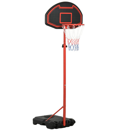 Basketball Hoop Outdoor, Portable Basketball Hoop and Stand with Weighted Base, Portable on Wheels, 1.55-2.1m, for Teens
