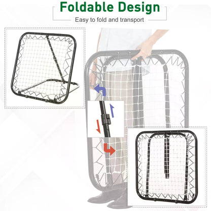 Angle Adjustable Rebounder Net Goal Training Set Football, Baseball