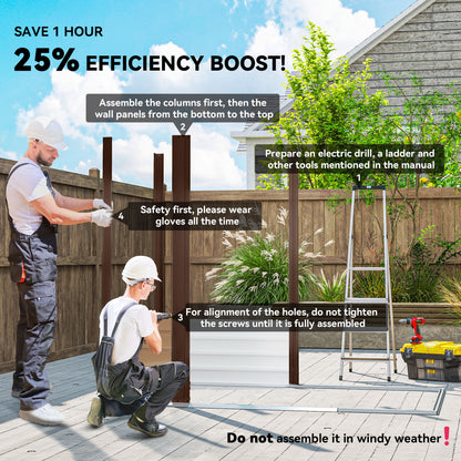 4 x 6ft Galvanised Steel Garden Shed, with Lock and Gloves - Oak