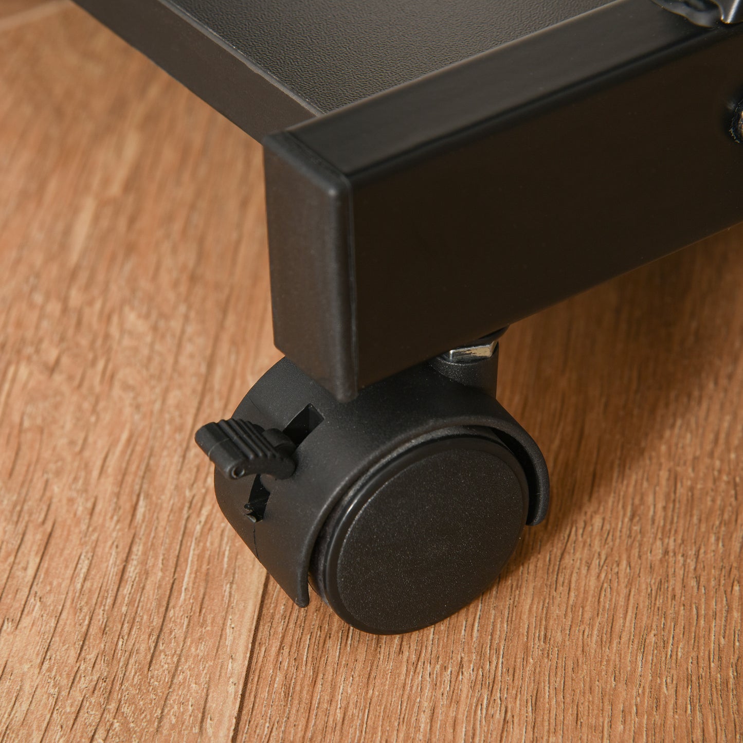 Movable Computer Desk with 4 Moving Wheels and Keyboard Tray Black
