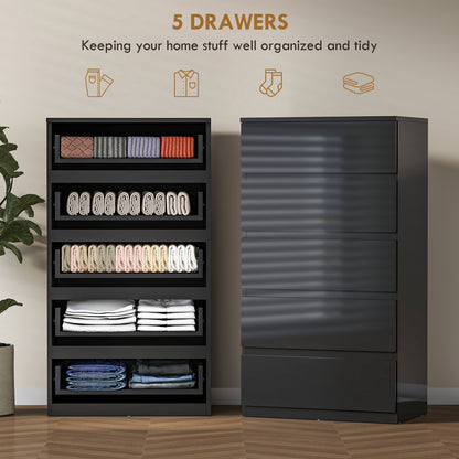 Chest of Drawers, 5-Drawer Storage Cabinets, Modern Dresser, Storage Drawer Unit for Bedroom