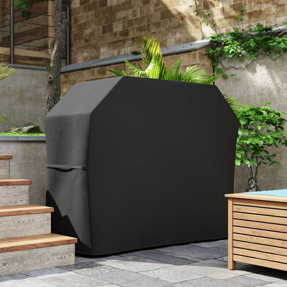 147 x 61cm Plastic Coated Protective Grill Cover - Black