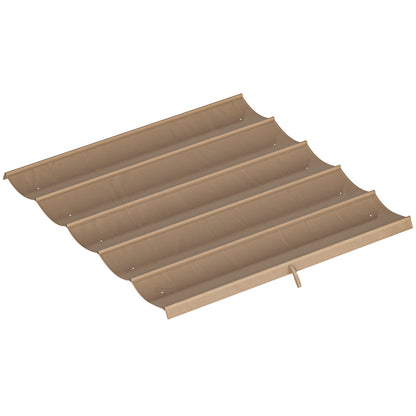 Retractable Pergola Cover, 2.55 x 2.5 m Replacement Canopy Fabric for 3 x 3 m Frame, Roof Top Only, Tan