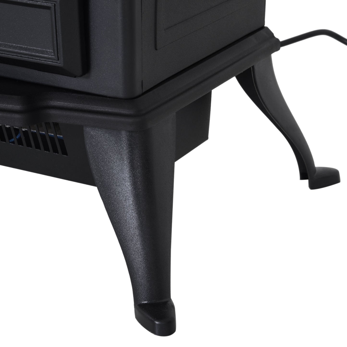 Electric Stove Heater with Realistic Flame Effect, 2000W Portable Indoor Freestanding Electric Fireplace with Adjustable Ther