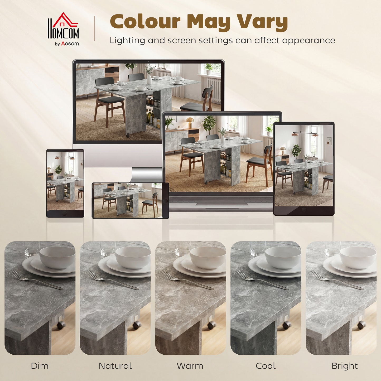 80-140 cm Folding Dining Table for 4-6 People, Drop Leaf Table with 2-Tier Shelves, Rolling Casters, for Small Spaces