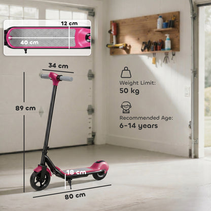Electric Scooter for Kids, with LED Display, Pink