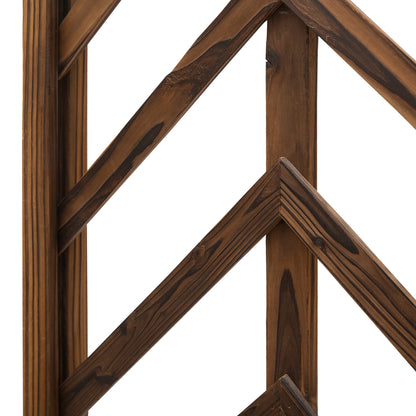 Wooden Garden Arbor, Arch Trellis with Classic Countryside Style, Pergola Style Roof for Climbing Vines